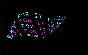 Graphic of neon text that reads 'wait for it to kick in'